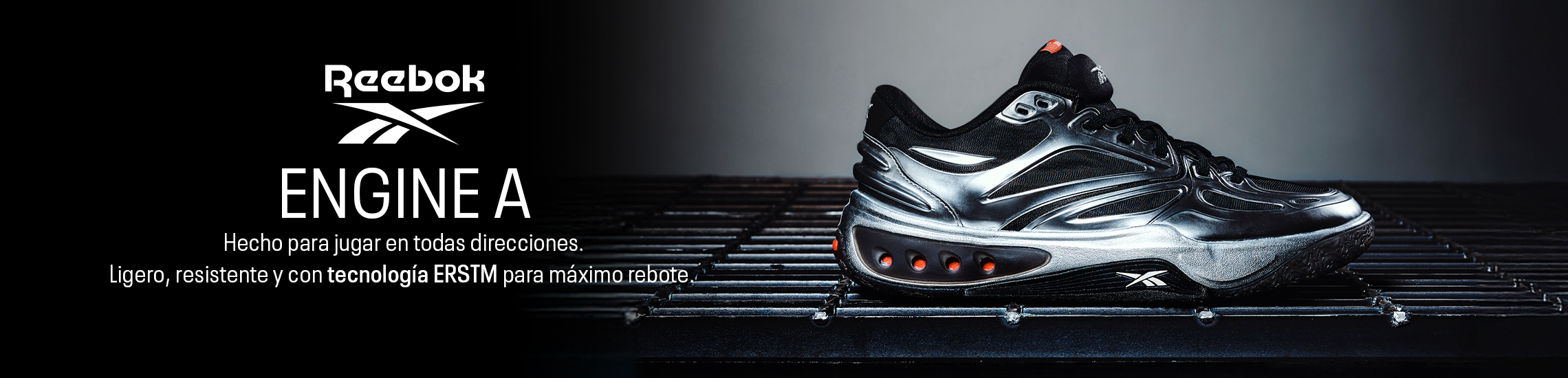 Detalles de los Reebok Engine A con tecnología ERSTM para máxima estabilidad