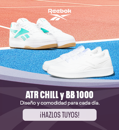 Tenis blancos de Reebok con detalles turquesa, ideales para un look casual
