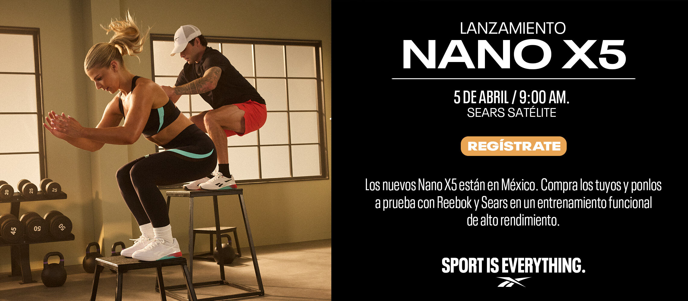 Lanzamiento de tenis para gym en Sears Satélite