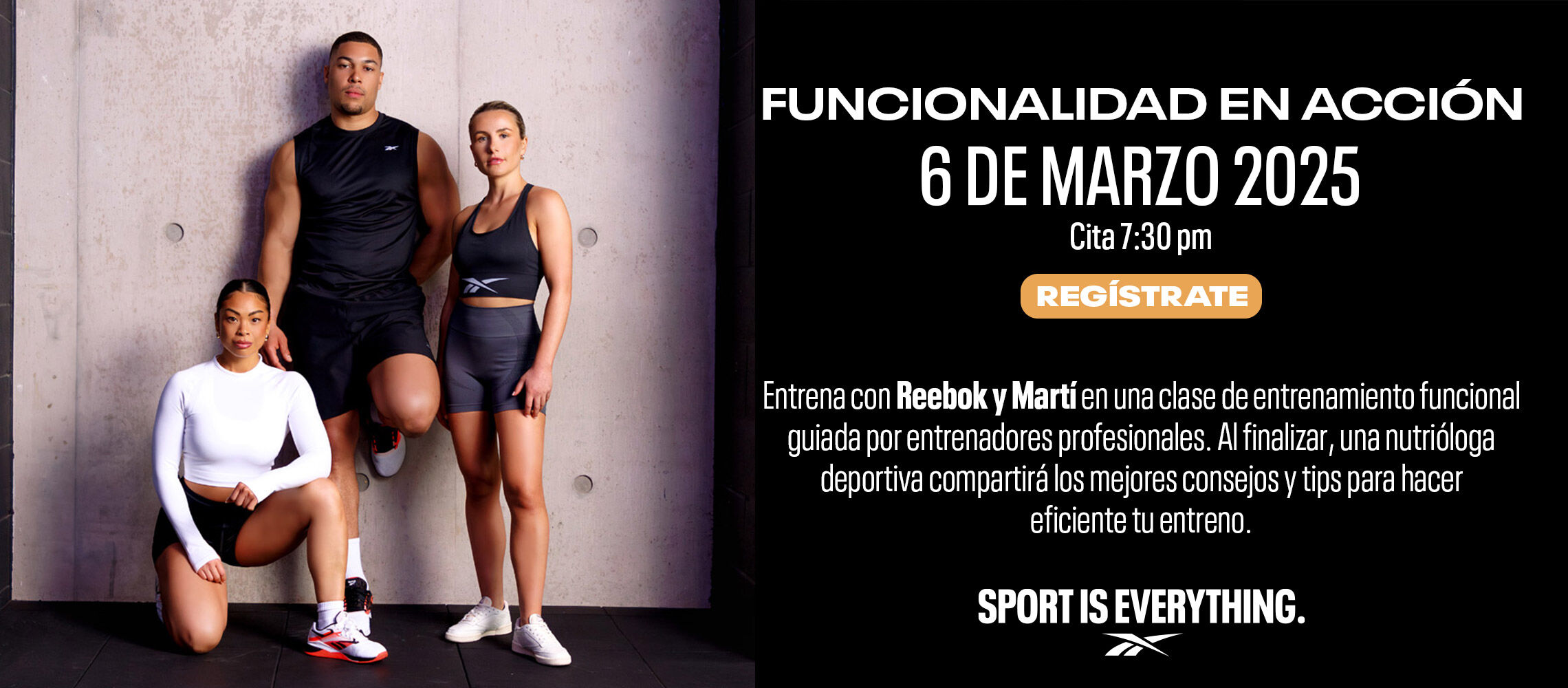 Evento Funcionalidad en Acci&oacute;n: entrenamiento funcional con Reebok y Mart&iacute;.