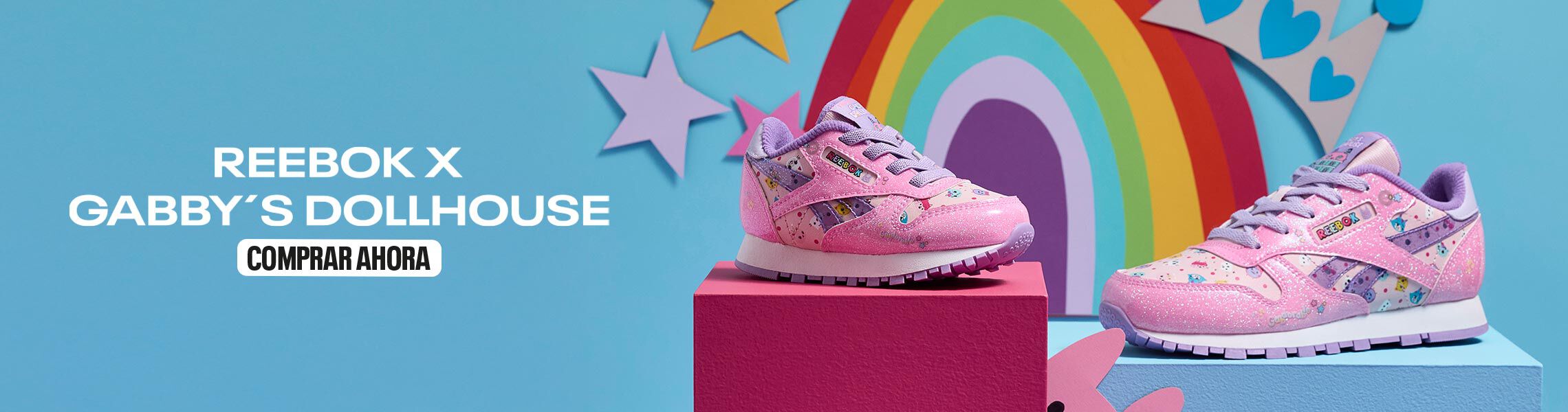 Vive la diversión con Gabbys Doll House con tus Reebok Favoritos