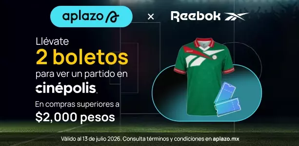 Promoci&oacute;n con aplazo y cinepolis en Reebok