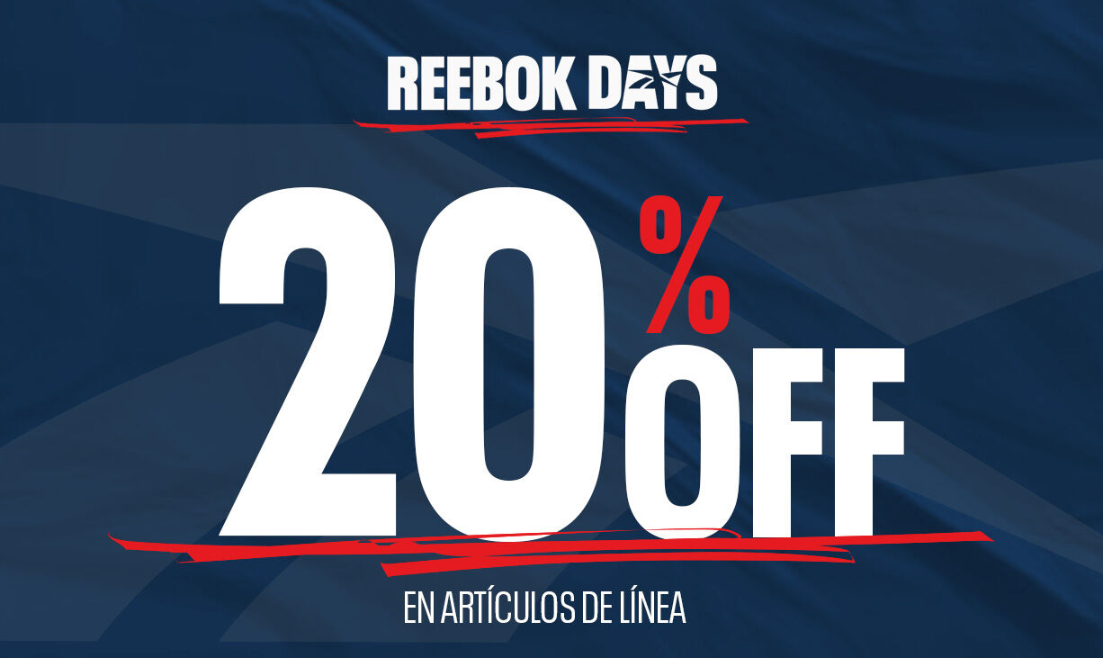 Encuentra 20% de descuento  en artículos de la tienda por Reebok Days