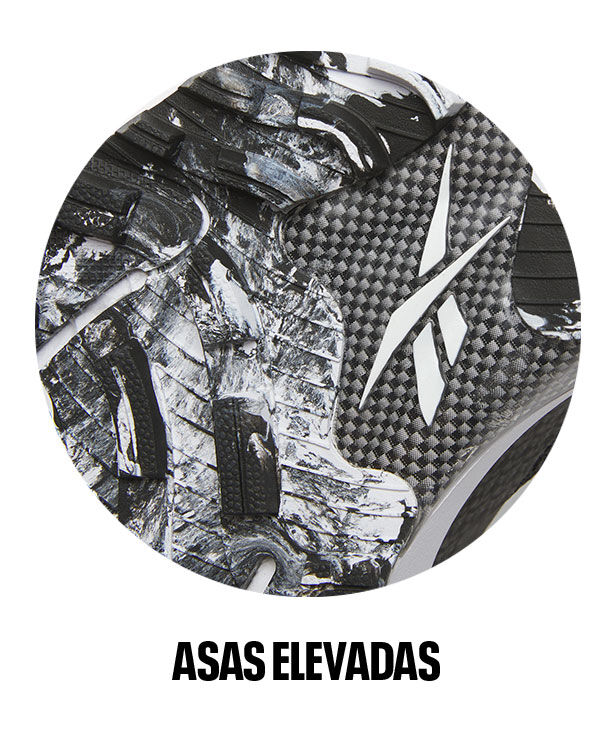 Detalle thumb Reebok Nano Golf con asas elevadas, patr&oacute;n de fibra de carbono y logo vector blanco.