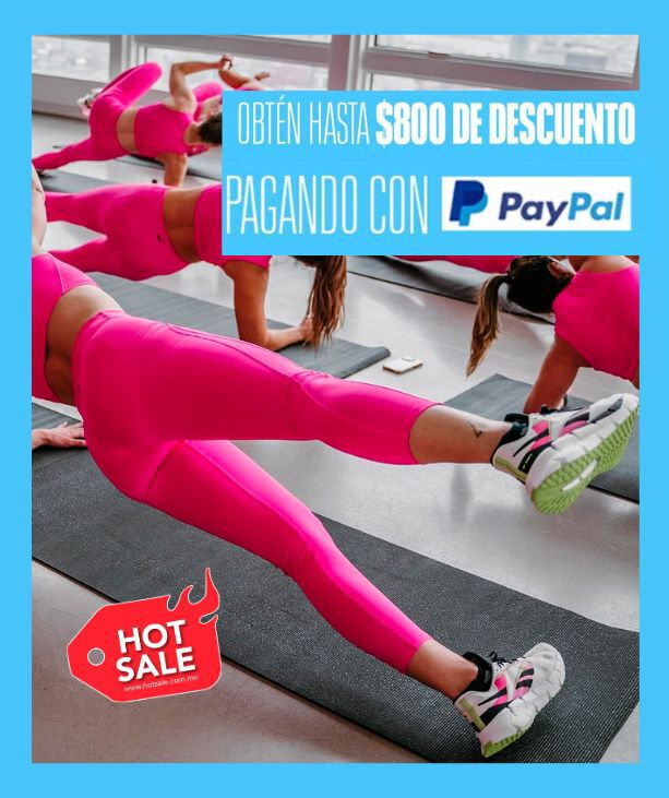 800 pesos de descuento con Pay Pal en este Hot Sale en tus tenis y ropa de Reebok México