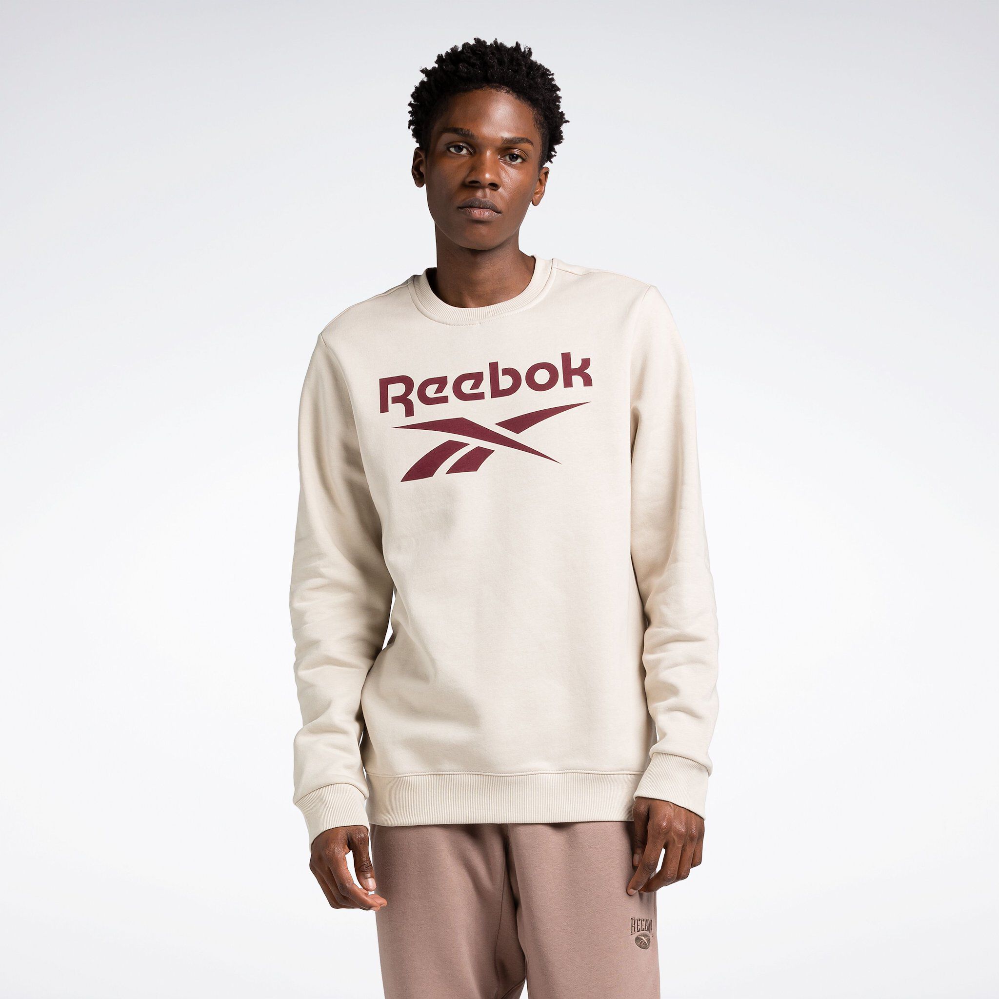 Sudadera reebok beige on sale