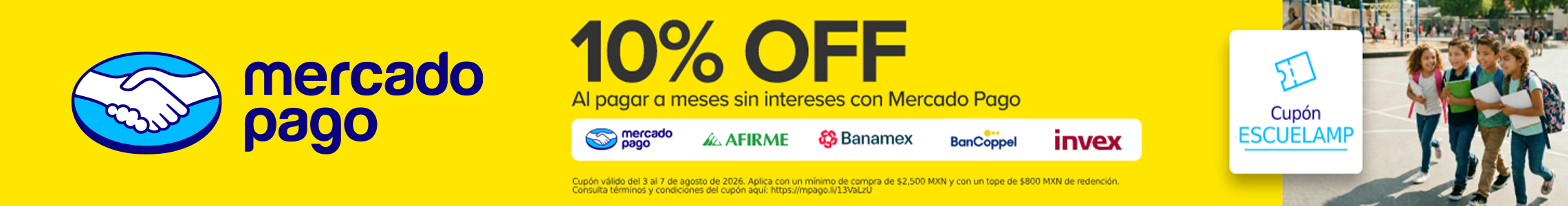 Mercado Pago 10% de descuento para el regreso a clases
